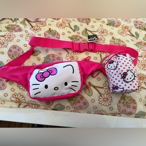 HELLO KITTY FANNY PACK WITH WATER BOTTLE HOLDER
